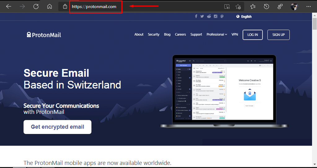 Creating an Account in ProtonMail